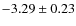 $-3.29 \pm 0.23$