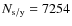 $N_{\rm s/y} = 7254$
