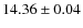 $14.36 \pm 0.04$