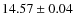 $14.57 \pm 0.04$