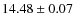 $14.48 \pm 0.07$