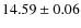 $14.59 \pm 0.06$