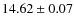 $14.62 \pm 0.07$