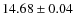 $14.68 \pm 0.04$