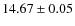 $14.67 \pm 0.05$