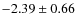 $-2.39 \pm 0.66$