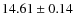 $14.61 \pm 0.14$