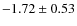 $-1.72 \pm 0.53$