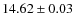 $14.62 \pm 0.03$