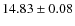 $14.83 \pm 0.08$
