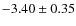 $-3.40 \pm 0.35$