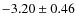 $-3.20 \pm 0.46$