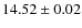 $14.52 \pm 0.02$