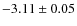 $-3.11 \pm 0.05$