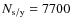 $N_{\rm s/y} = 7700$