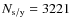 $N_{\rm s/y} = 3221$