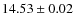 $14.53 \pm 0.02$