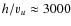 $ h/v_{u} \approx 3000$