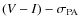 $(V-I)-\sigma_{\rm PA}$
