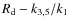 $R_{\rm d}-k_{3,5}/k_{1}$