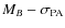 $M_{B}-\sigma_{\rm PA}$