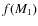 $f(M_{\rm 1})$