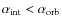 $\alpha_{{\rm int}}<\alpha_{{\rm orb}}$