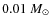 $0.01~\mbox{${M}_{\odot}$ }$