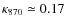 $\kappa_{870}\simeq0.17$