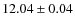 $12.04\pm0.04$