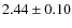 $2.44\pm0.10$