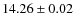 $14.26\pm0.02$