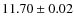 $11.70\pm0.02$