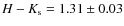 $H-K_{\rm s}=1.31\pm0.03$