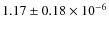 $1.17\pm0.18\times10^{-6}$