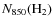 $N_{850}({\rm H_2})$