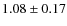 $1.08\pm0.17$