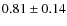 $0.81\pm0.14$
