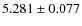 $5.281\pm0.077$