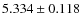$5.334\pm0.118$