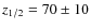$z_{1/2}=70\pm10$