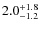 $2.0_{-1.2}^{+\rm 1.8}$