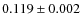 $0.119\pm0.002$