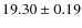 $ 19.30\pm 0.19$