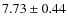 $7.73\pm0.44$