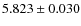$5.823\pm0.030$
