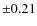 $\pm 0.21$