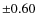 $\pm 0.60$