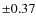 $\pm 0.37$