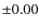 $\pm 0.00$